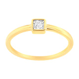 14K Yellow Gold Plated .925 Sterling Silver 1/20 cttw Miracle Set Diamond Promise Ring (J-K Color, I1-I2 Clarity)-1 thumbnail 2