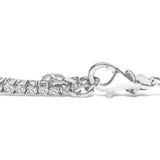.925 Sterling Silver Created Ruby and Sapphire Adjustable Tennis Chain Bracelet-1 thumbnail 2