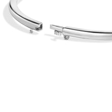 .925 Sterling Silver 7X7MM Created Red Ruby Solitaire Bangle Bracelet - 7 Inches-1