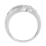 14K White Gold Round Cut Diamond Cluster Ring (1/2 cttw, SI1-SI2 Clarity, H-I Color)-1 thumbnail 2