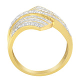 10K Yellow Gold Diamond Bypass Ring (1 1/7 Cttw, I-J Color, I1-I2 Clarity)-1 thumbnail 2