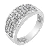 14K White Gold Round Cut Diamond Ring (1.0 Cttw, H-I Color, SI2-I1 Clarity)-1 thumbnail 2