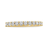14K Yellow Gold Plated .925 Sterling Silver 1/2 cttw Shared Prong Set Brilliant Round-Cut Diamond 11 Stone Band Ring (J-K Color, I1-I2 Clarity)-1 thumbnail 2