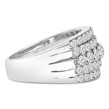 .925 Sterling Silver 2.00 Carat Lab Grown Diamond Multi Row Band Ring-1