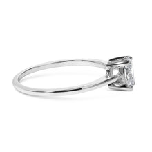 14K White Gold 1/2 Cttw Oval Lab Grown Diamond 4 Prong Solitaire Engagement Ring (F-G Color, VS2-SI1 Clarity)-1