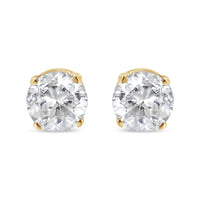 14K Yellow Gold 1/2 Cttw Round-Cut Diamond Solitaire Stud Earrings (O-P Color, SI2-I1 Clarity)