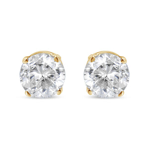 14K Yellow Gold 1/2 Cttw Round-Cut Diamond Solitaire Stud Earrings (O-P Color, SI2-I1 Clarity)-1