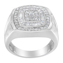 14K White Gold Men's Diamond Band Ring (1 cttw, H-I Color, SI1-I2 Clarity)-1