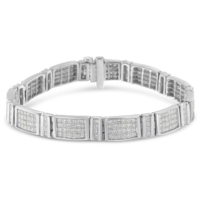 14K White Gold 7.0 Cttw Princess Cut Diamond 7