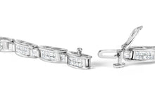 14K White Gold 2.0 Cttw Baguette and Princess-Cut Diamond Tennis Bracelet (H-I Color, SI1-SI2 Clarity) - 7"-1