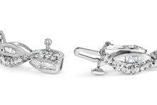 14K White Gold 2.00 Cttw Diamond Swirl and Pear Shape Link Bracelet (I-J Color, I2-I3 Clarity) - 7"-1