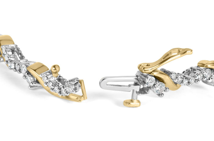 10K Yellow and White Gold 2.00 Cttw Diamond 
