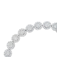 14K White Gold 3-3/4 Cttw Round-Brilliant Cut Diamond 7-1/4