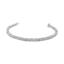 .925 Sterling Silver 1.0 Cttw Diamond Square Frame Miracle-Set Tennis Bracelet (I-J Color, I3 Clarity) - 8"-4