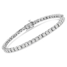 IGI Certified .925 Sterling Silver 1.0 Cttw Miracle-Set Diamond Round Miracle Plate Tennis Bracelet (I-J Color, I3 Clarity)-1