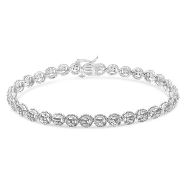 .925 Sterling Silver 1/4 Cttw Diamond 7