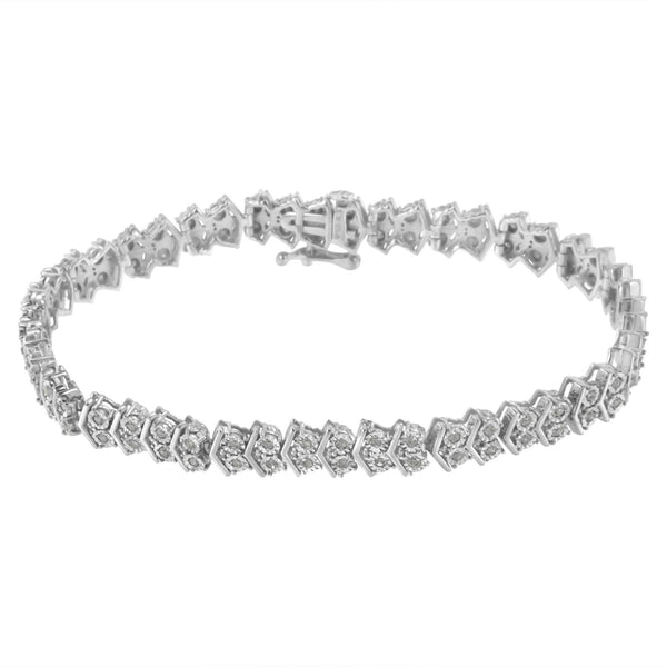 .925 Sterling Silver 1.0 cttw Diamond 