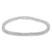 .925 Sterling Silver 1.0 Cttw Diamond Miracle-Set Cut-Circle 7" Tennis Bracelet (I-J Color, I2-I3 Clarity)-1