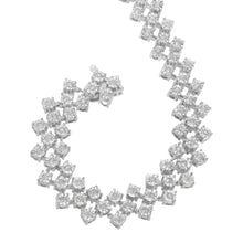.925 Sterling Silver 1.0 cttw Miracle-Set Round Diamond "Zig Zag" Link Bracelet (I-J Color, I3 Clarity) -7.25-1