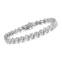 .925 Sterling Silver 2.0 Cttw Round-Cut Diamond 