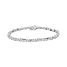 .925 Sterling Silver 1.0 cttw Miracle-Set Diamond Tennis Bracelet (I-J Color, I3 Clarity) - 7.25"-1