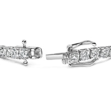 14K White Gold 4-Prong Set Lab Grown Round Diamond Classic Tennis Bracelet (F-G Color, VS1-VS2 Clarity) - 7.25"-1