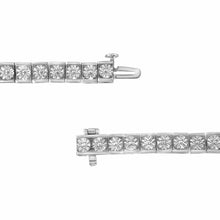 .925 Sterling Silver Miracle Set Diamond Accent Classic Tennis Bracelet (I-J Color, I2-I3 Clarity) - 7.25"-1
