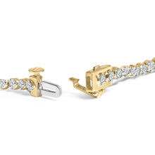 10K Yellow Gold Plated Sterling Silver 2.0 Cttw Diamond Classic Tennis Bracelet - 7.25" Inches-1