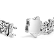 .925 Sterling Silver 1/2 Cttw Diamond Cuban Curb Chain Bracelet (I-J Color, I3 Clarity)-  8.5" Inches-2