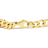 14K Yellow Gold Plated .925 Sterling Silver 1 1/4 Cttw Diamond Cuban Chain Link Bracelet (I-J Color, I3 Clarity)-  7.25