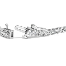 14K White Gold 6.00 Cttw Lab Grown Diamond Classic Tennis Bracelet  - 7.25"-1