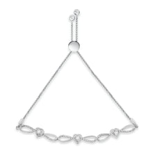 .925 Sterling Silver Diamond Accent Heart and Infinity 4”-10” Adjustable Bolo Bracelet (I-J Color, I3 Clarity)-1