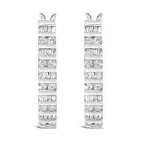 10K White Gold 1.0 Cttw Alternating  Diamond 