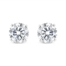 14K White Gold 1 1/2 Cttw Lab Grown Diamond Solitaire Stud Earrings with Screwbacks (F-G Color, VS2-SI1 Clarity)-1