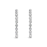 14K White Gold 5.00 Cttw Lab Grown Diamond Inside-Out Hoop Earring