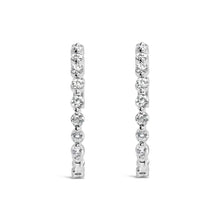 14K White Gold 5.00 Cttw Lab Grown Diamond Inside-Out Hoop Earring-1