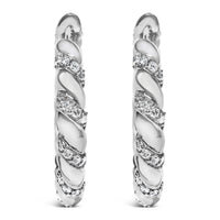 14K White Gold 1 1/5 Cttw Lab Grown Diamond Swirl Design 1