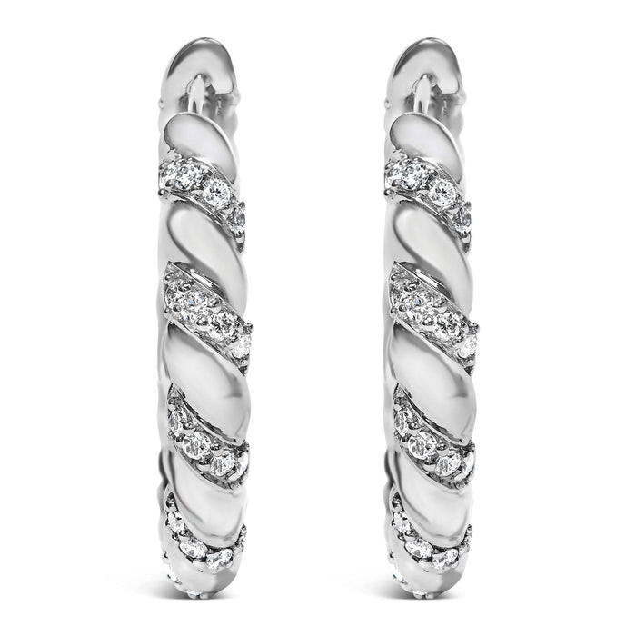 14K White Gold 1 1/5 Cttw Lab Grown Diamond Swirl Design 1