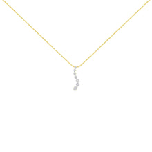 AGS Certified 14K Yellow Gold 2.0 Cttw Baguette and Brilliant Round-Cut Diamond Journey 18" Pendant Necklace (F-G Color, I1-I2 Clarity)-1