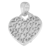 .925 Sterling Silver 1/10 cttw Diamond Heart Pendant Necklace (H-I, I1-I2)