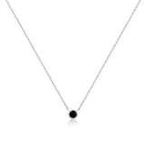 .925 Sterling Silver 1/10 Cttw Colored Diamond Suspended Bezel-Set Solitaire 16