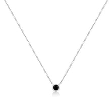 .925 Sterling Silver 1/10 Cttw Colored Diamond Suspended Bezel-Set Solitaire 16"-18" Adjustable Pendant Necklace (Color Enhanced, I1-I2 Clarity)-3
