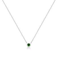 .925 Sterling Silver 1/10 Cttw Colored Diamond Suspended Bezel-Set Solitaire 16