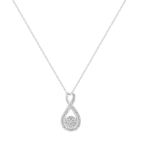 .925 Sterling Silver Diamond Accent Infinity 18