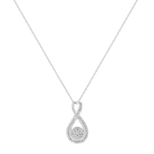 .925 Sterling Silver Diamond Accent Infinity 18" Pendant Necklace (I-J color, I2-I3 clarity)-1