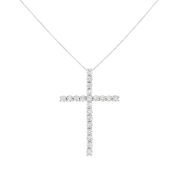 .925 Sterling Silver 4.0 Cttw Diamond 2-1/4