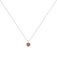 14K White Gold 1/2 Cttw Round Brilliant Cut Lab Grown Diamond 4 Prong Solitaire Pendant Necklace
