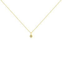 14K Yellow Gold Plated .925 Sterling Silver Brilliant Round Cut Diamond Solitaire Milgrain 18