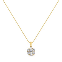 14K Yellow Gold 2.00 Cttw Brilliant Round-Cut Diamond 7 Stone Flower Cluster 18
