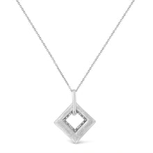 .925 Sterling Silver Pave-Set Diamond Accent Kite Shape 18" Pendant Necklace (I-J Color, I1-I2 Clarity)-1